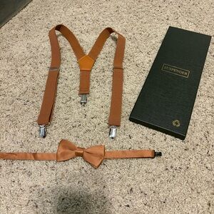 Boy’s Brown Suspenders and Bow Tie Set